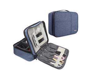 BUBM Electronic Organizer, Double Layer Electronic Bag for Cables, Plugs, External Hard Drive and Other Electronic Accessories (Large/Denim Blue) BUBM Electronic Organizer, Double Layer Electronic Bag for Cables, Plugs, External Hard Drive and Other Electronic Accessories (Large/Denim Blue)