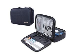 BUBM Electronic Organizer, Double Layer Electronic Bag for Cables, Plugs, External Hard Drive and Other Electronic Accessories (Small/Dark Blue) BUBM Electronic Organizer, Double Layer Electronic Bag for Cables, Plugs, External Hard Drive and Other Electronic Accessories (Small/Dark Blue)