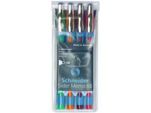 Schneider Slider Memo XB Ballpoint Pen, Assorted Colors Schneider Slider Memo XB Ballpoint Pen, Assorted Colors