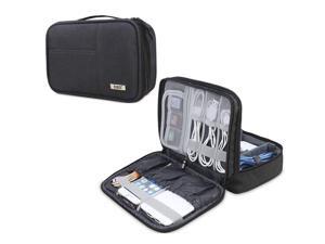 BUBM Electronic Organizer, Double Layer Electronic Bag for Cables, Plugs, External Hard Drive and Other Electronic Accessories (Small/Black) BUBM Electronic Organizer, Double Layer Electronic Bag for Cables, Plugs, External Hard Drive and Other Electronic Accessories (Small/Black)