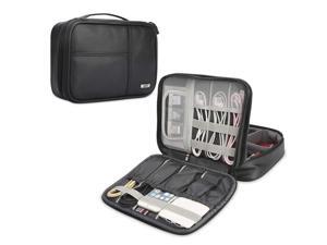 BUBM Electronic Organizer, Double Layer Electronic Bag for Cables, Plugs, External Hard Drive and Other Electronic Accessories (Medium/PU Black) BUBM Electronic Organizer, Double Layer Electronic Bag for Cables, Plugs, External Hard Drive and Other Electronic Accessories (Medium/PU Black)