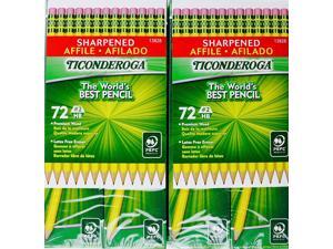 Ticonderoga Sharpened Pencils #2 HB Premium Wood Latex-Free Eraser, (144 Pencils) Ticonderoga Sharpened Pencils #2 HB Premium Wood Latex-Free Eraser, (144 Pencils)