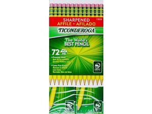 Ticonderoga Sharpened Pencils #2 HB Premium Wood Latex-Free Eraser, (72 Pencils) Ticonderoga Sharpened Pencils #2 HB Premium Wood Latex-Free Eraser, (72 Pencils)