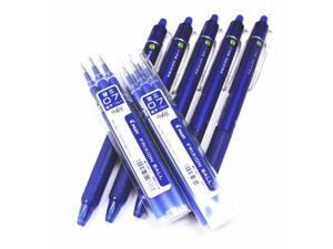 Pilot Frixion Ball Knock Retractable Erasable Gel Ink Pens,fine Point, 0.7 mm - Blue Ink- Value Set of 5 & 6 Gel Ink Pen Refill Pack Pilot Frixion Ball Knock Retractable Erasable Gel Ink Pens,fine Point, 0.7 mm - Blue Ink- Value Set of 5 & 6 Gel Ink Pen Refill Pack