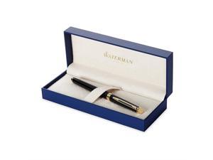 Waterman Hemisphere Essential Black Lacquer Gold Trim Fine Point Fountain Pen - S0920610 Waterman Hemisphere Essential Black Lacquer Gold Trim Fine Point Fountain Pen - S0920610