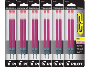 Value Pack of 6 - Pilot G2 Gel Ink Refills for Rolling Ball Pen, Fine Point, Pink (77253) Value Pack of 6 - Pilot G2 Gel Ink Refills for Rolling Ball Pen, Fine Point, Pink (77253)