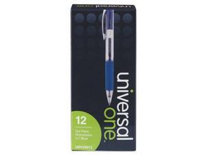Universal Office Products 39913 Clear Barrel Roller Ball Retractable Gel Pen Blue Ink. Medium Dozen Universal Office Products 39913 Clear Barrel Roller Ball Retractable Gel Pen Blue Ink. Medium Dozen