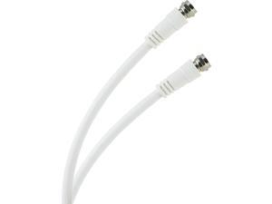 GE 73282 25-Feet RG6 Coaxial Video Cable, White, F Type Connections GE 73282 25-Feet RG6 Coaxial Video Cable, White, F Type Connections