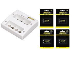 Powerex MH-C490F Stealth Two-Hour Compact 4-Bank NiMH Battery Charger Bundle with Four 9.6V Batteries Powerex MH-C490F Stealth Two-Hour Compact 4-Bank NiMH Battery Charger Bundle with Four 9.6V Batteries