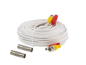 InstallerCCTV 100ft Pre-made All-in-One BNC Video and Power Cable with Connector for Surveillance CCTV Security Camera Video System - White InstallerCCTV 100ft Pre-made All-in-One BNC Video and Power Cable with Connector for Surveillance CCTV Security Camera Video System - White