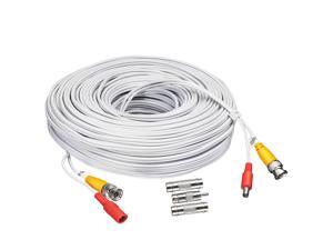 BNC CCTV DVR Cable Video Surveillance Security System Camera Coaxial Wire Cord Connector (60ft) Premade All-in-One Power Cord - 60 Feet BNC CCTV DVR Cable Video Surveillance Security System Camera Coaxial Wire Cord Connector (60ft) Premade All-in-One Power Cord - 60 Feet