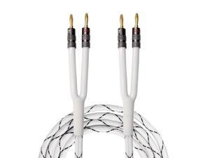 GearIT 14AWG Premium Heavy Duty Braided Speaker Wire (10 Feet) with Dual Gold Plated Banana Plug Tips - Oxygen-Free Copper (OFC) Construction, White GearIT 14AWG Premium Heavy Duty Braided Speaker Wire (10 Feet) with Dual Gold Plated Banana Plug Tips - Oxygen-Free Copper (OFC) Construction, White