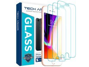 Tech Armor Apple iPhone 7, iPhone 6, iPhone 8 Ballistic Glass Screen Protector [3-Pack]