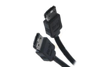 Premium External Round Serial ATA II (E-SATA II) 300Mb/s Cable w/ Metal Latch Black 6ft Premium External Round Serial ATA II (E-SATA II) 300Mb/s Cable w/ Metal Latch Black 6ft