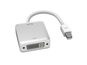 iLuv Mini DisplayPort/Thunderbolt to DVI adapter with aluminum finish, shielded cable, and 1920 x 1080 HD resolution for Mac computers and DVI Monitor - no extra power or driver required (2.4") iLuv Mini DisplayPort/Thunderbolt to DVI adapter with aluminum finish, shielded cable, and 1920 x 1080 HD resolution for Mac computers and DVI Monitor - no extra power or driver required (2.4")