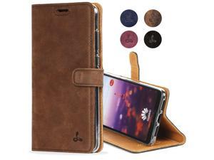 Huawei P20 Pro Case, Snakehive Genuine Leather Wallet with Viewing Stand and Card Slots, Flip Cover Gift Boxed and Handmade in Europe by Snakehive for Huawei P20 Pro - Brown