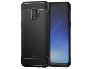 JETech Case for Samsung Galaxy S9, Protective Cover with Shock-Absorption and Carbon Fiber Design, Black