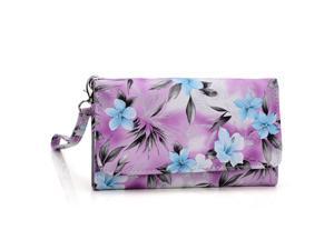 Kroo Clutch Wristlet Wallet Case for Smartphones up to 5.7 Inches - Non-Retail Packaging - Purple Kroo Clutch Wristlet Wallet Case for Smartphones up to 5.7 Inches - Non-Retail Packaging - Purple