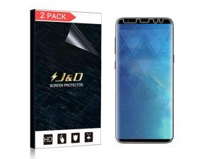 J&D Compatible for 2-Pack Galaxy S9 Screen Protector (Not Glass), [No Lifted Edges] [Bubble Free] HD Clear Screen Protector for Samsung Galaxy S9 Screen Protector – [Not for Galaxy S9 Plus]