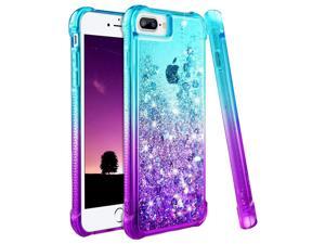 Ruky Iphone 6 6s 7 8 Case Iphone 6 Case For Girls Gradient Quicksand Series Glitter Bling Flowing Liquid Floating Tpu Bumper Cushion Protective Cute Case For Iphone 6 6s 7 8 Teal Purple Newegg Com