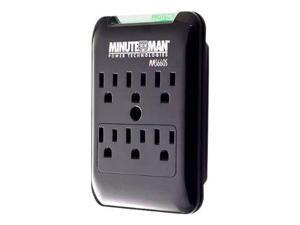 MINUTEMAN MMS660S Slim line Series Surge Protector, AC 120 V, 1.8 kW, 6 output connectors MINUTEMAN MMS660S Slim line Series Surge Protector, AC 120 V, 1.8 kW, 6 output connectors