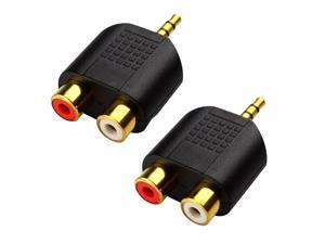 20 Pack Dual RCA Female Jacks to 3.5mm 1/8" Mono Male Y Splitter Audio Adapter 