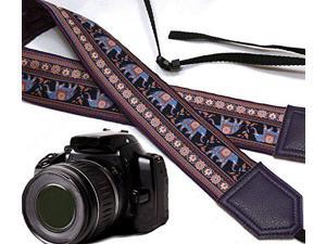 Bright Yellow DSLR//SLR Camera Strap with Paisley Motives Light Weight and Well Padded Camera Strap Durable Lucky Elephants Camera Strap Code 00167 Ethnic Camera Strap