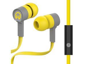 HyperGear Low Rider Wired Earphones with Microphone. Comfort-fit Ear Gel Designed to Block out Noise and Seal in Sound. Hands-free Calls & Music (Yellow/Grey) HyperGear Low Rider Wired Earphones with Microphone. Comfort-fit Ear Gel Designed to Block out Noise and Seal in Sound. Hands-free Calls & Music (Yellow/Grey)