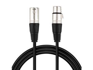XLR Cable, Microphone Cable, 10ft with Silver Plated Connector for Professional Mono 3-Pin Male to Female Balanced Cord (10 Feet) Mugig