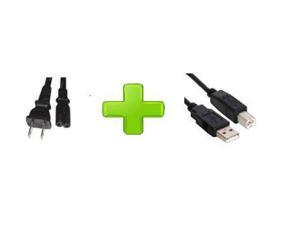 AC Power Cord Cable Plug For Lexmark x2500 x3550 X3580 X4530 All-In-One Printer + USB Cord AC Power Cord Cable Plug For Lexmark x2500 x3550 X3580 X4530 All-In-One Printer + USB Cord
