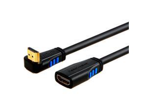 HDMI 2.0 Extension Cable, CableCreation 6 Feet Upward Angle 270 Degree 4K(60Hz) HDMI 2.0 Male to Female Cable, 3D Video, Ethernet, Audio Return Channel, Black HDMI 2.0 Extension Cable, CableCreation 6 Feet Upward Angle 270 Degree 4K(60Hz) HDMI 2.0 Male to Female Cable, 3D Video, Ethernet, Audio Return Channel, Black