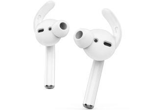 AhaStyle Earbuds Ear Hooks Covers Sound Quality Enhancement Compatible with Apple AirPods EarPods Headphones 2 Pairs Large  Small Clear