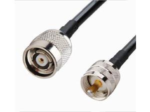 SMA Female to UHF SO-239 Female Connectors RG58 Jumper / Adapter for UHF Base and Mobile Antennas 3 ft US Made RG-58 coaxial jumper Handheld Antenna Cable for Wouxun Baofeng Quasheng Linton 