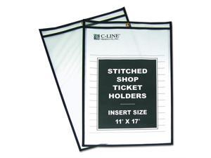 C-Line Stitched Shop Ticket Holders, Both Sides Clear, 11 x 17 Inches, 25 per Box (46117) C-Line Stitched Shop Ticket Holders, Both Sides Clear, 11 x 17 Inches, 25 per Box (46117)
