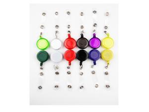 ALL in ONE 12pcs Mixed Color Round Reel Retractable Badge Id Card Key Name Tag Holders with Belt Clip 6 Colors (Transparent & Solid Colors 12pcs) ALL in ONE 12pcs Mixed Color Round Reel Retractable Badge Id Card Key Name Tag Holders with Belt Clip 6 Colors (Transparent & Solid Colors 12pcs)