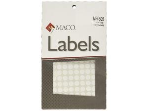 MACO White Round Multi-Purpose Labels, 5/16 Inches in Diameter, 1000 Per Box (MR-505) MACO White Round Multi-Purpose Labels, 5/16 Inches in Diameter, 1000 Per Box (MR-505)
