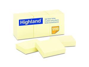 Highland 6539YW Self-Stick Notes, 1 1/2 x 2, Yellow, 100-Sheet (Pack of 12) Highland 6539YW Self-Stick Notes, 1 1/2 x 2, Yellow, 100-Sheet (Pack of 12)