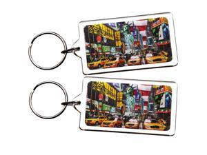2X Highly Collectible New York NY NYC Manhattan Landmarks Photo Keychain Key Ring Gift Souvenir (B05) 2X Highly Collectible New York NY NYC Manhattan Landmarks Photo Keychain Key Ring Gift Souvenir (B05)