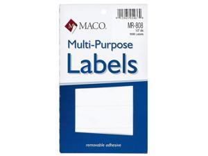 MACO White Round Multi-Purpose Labels, 1/2 Inches in Diameter, 1000 Per Box (MR-808) MACO White Round Multi-Purpose Labels, 1/2 Inches in Diameter, 1000 Per Box (MR-808)