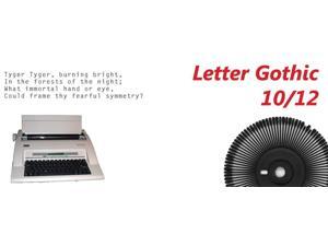 Nakajima Letter Gothic 10/12 Print Wheel for use in Nakajima WPT-150/160 Series Portable Electronic Typewriter. Nakajima Letter Gothic 10/12 Print Wheel for use in Nakajima WPT-150/160 Series Portable Electronic Typewriter.