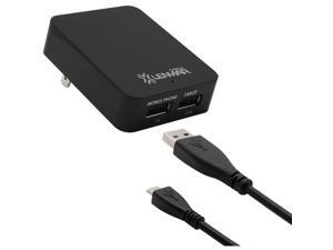 LENMAR ACUSB3MIC Dual-USB Power Adapter with Micro USB Cable (Black) electronic consumer LENMAR ACUSB3MIC Dual-USB Power Adapter with Micro USB Cable (Black) electronic consumer