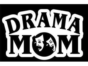 Drama Mom Decal Vinyl Sticker|Cars Trucks Vans Walls Laptop| White |7.5 x 4.75 in|CCI1133 Drama Mom Decal Vinyl Sticker|Cars Trucks Vans Walls Laptop| White |7.5 x 4.75 in|CCI1133