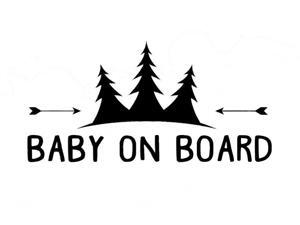 CCI Baby on Board Trees and Arrows Decal Vinyl Sticker|Cars Trucks Vans Walls Laptop| Black |6.5 x 3.25 in|CCI1442 CCI Baby on Board Trees and Arrows Decal Vinyl Sticker|Cars Trucks Vans Walls Laptop| Black |6.5 x 3.25 in|CCI1442