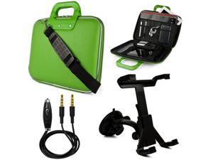 SumacLife Cady 9 to 10.1-inch Tablet Messenger Bag for Kocaso Tablets with Windshield Mount & 3.5mm Auxiliary Cable (Green) SumacLife Cady 9 to 10.1-inch Tablet Messenger Bag for Kocaso Tablets with Windshield Mount & 3.5mm Auxiliary Cable (Green)