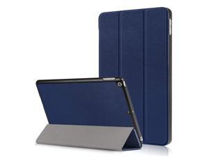 for iPad 9.7 (6th Gen, 2018) / iPad 9.7 (5th Gen, 2017) / Air Case, SuperGuardZ Slim Shockproof Smart Folio Protective Cover Armor w/Sleep&Wake Function [Blue] + 2 Stylus Pen