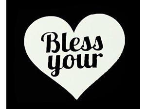 CCI Bless Your Heart Decal Vinyl Sticker|Cars Trucks Vans Walls Laptop| White |5.5 x 4.75 in|CCI1293 CCI Bless Your Heart Decal Vinyl Sticker|Cars Trucks Vans Walls Laptop| White |5.5 x 4.75 in|CCI1293