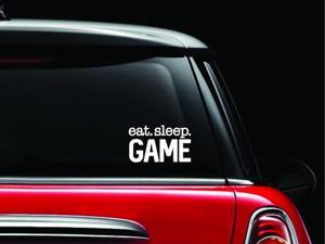 Eat Sleep Game Decal Vinyl Sticker|Cars Trucks Vans Walls Laptop| White |5.5 x 3 in|CCI1012 Eat Sleep Game Decal Vinyl Sticker|Cars Trucks Vans Walls Laptop| White |5.5 x 3 in|CCI1012