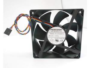 FOXCONN DC Brushless Fan PV123812DSPF 01 P/N NN495 120mm x 38mm, 0.90 A, 12 V, 150 CFM, 4 wire, 5-pin connector