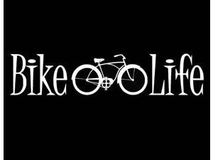 Bike Life Bicycle Decal Vinyl Sticker|Cars Trucks Vans Walls Laptop| White |7.5 x 2 in|CCI1151 Bike Life Bicycle Decal Vinyl Sticker|Cars Trucks Vans Walls Laptop| White |7.5 x 2 in|CCI1151