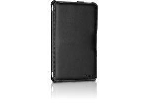 Navitech Black Faux Leather Hard Case Cover with 360 Rotational Stand Compatible with The ASUS Google Nexus 7 